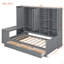 Lit de jour simple en bois avec trois tiroirs, armoire tout-en-un, bureau et tablettes-908950204-908950205