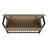 Bench, Entryway, Hallway, Storage, 42" Rectangular, Brown Laminate, Black Metal, Contemporary, Modern-1232840554