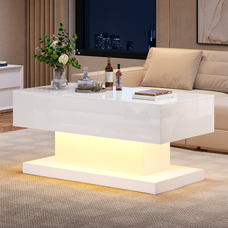 Lift Top Solid Coffee Table with Storage