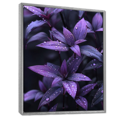«Mauve noir parfumé», impression d'art mural en bambou
