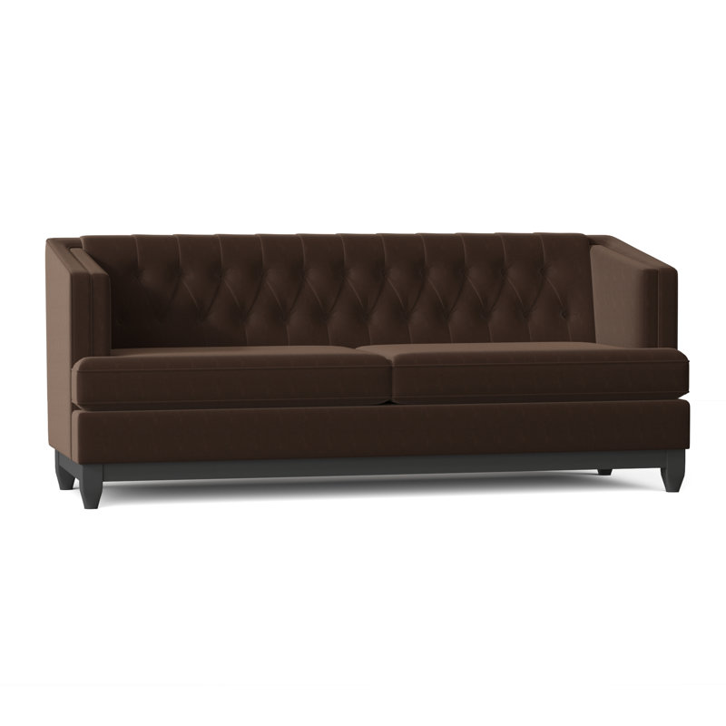 Ali Upholstered 88'' Sofa, Sachi Chocolate