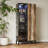 68.8'' H Vertical Bar Cabinet with Glass Door & LED Lights - Push-Open
