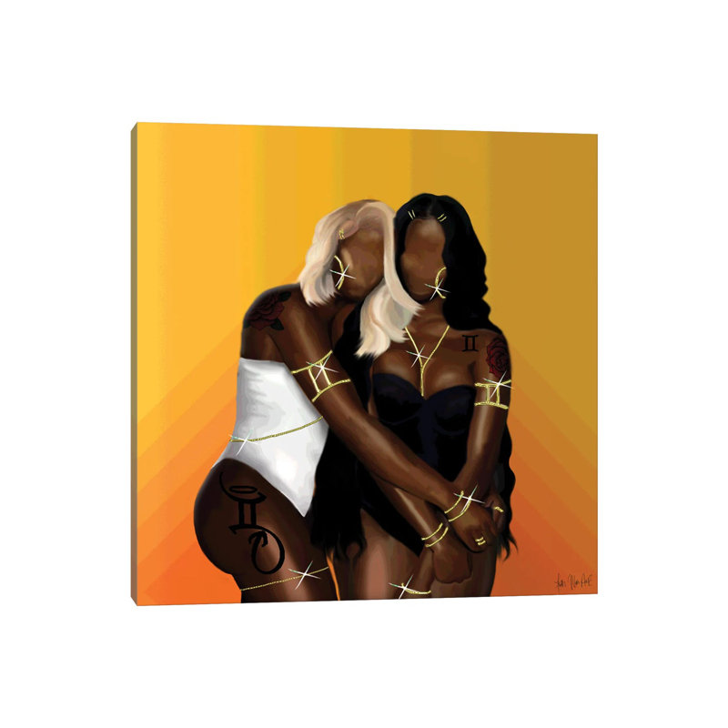 Gemini 1 Piece Wrapped Canvas Wall Art, 30.48 cm H x 30.48 cm W