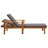 78.7" Long Acacia Single chaise with Cushions-495059960