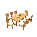 Outdoor 9 - Piece Teak Dining Set