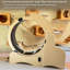 Dynamic Exercise Wheel Natural Wood Modern Indoor Cat Playground