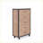 Chests &amp; Wardrobes, Industrial 5-Drawer Chest with Caster Wheels, Weathered Light Oak | Light Oak | MDF, Synthetic Wood