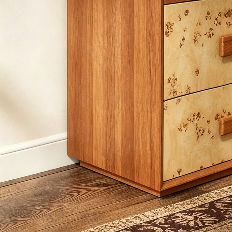 Tree Knot Patterned Floor Standing Accent Chest