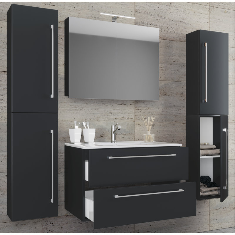 Natelson Bathroom Furniture Suite, Black