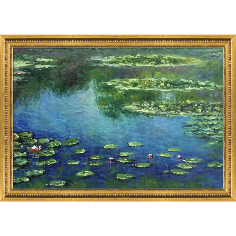 "Water Lilies", reproduction d'art sur toile, H 29 po x l 41 po x P 2 po, Reine dorée de Versailles