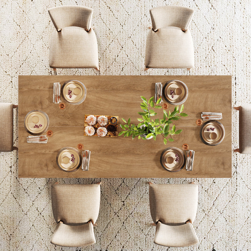 63'' Dining Table For Kitchen, Brown