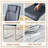  63'' Wooden Dining Table Set, Rectangle Gray Dining Table Set for 4/6 with Leather Chairs-755028154-755028155