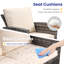 Ensemble de conversation pour patio 4 personnes avec coussins-2109975577