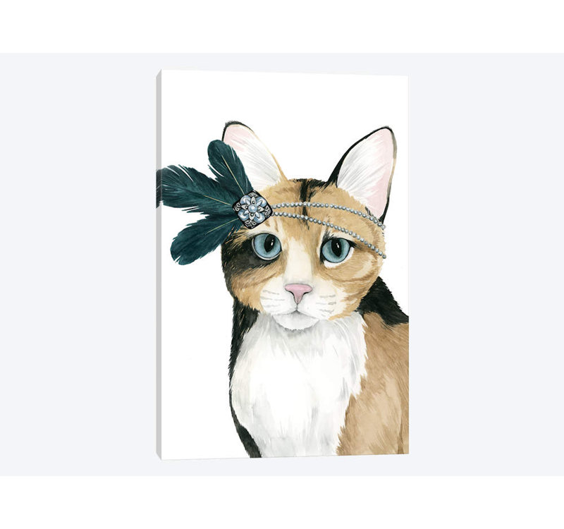 « downton cat ii », impression sur toile, H 60 po x l 40po x P 1,5 po, Toile tendue, Pas de tapis