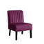 Chaises d'appoint modernes Mid-Century de 2 pièces, velours élégant, pieds en bois massif, pourpres pour la maison 2 pièces, revêtement en velours, chambre à coucher-1587604057