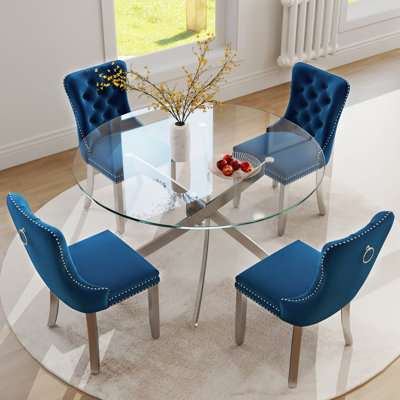 Keyari 4 - Person Pedestal Dining Set
