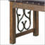 Banc avec garniture cloutée