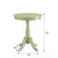 Table d'appoint vert clair avec piédestal tourné-1202893586