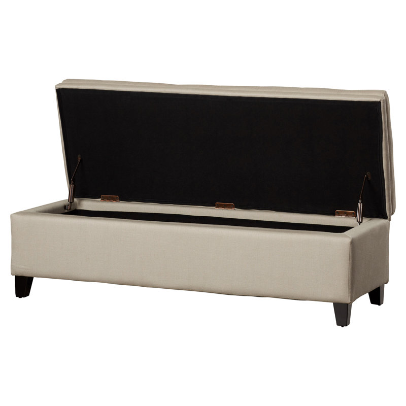 Banc de rangement rembourré Tais, Sable