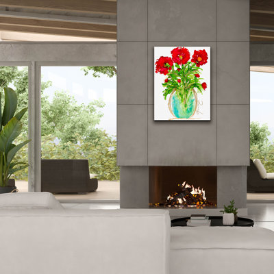 Art mural sur toile Winston Porter «Happy Peony» par Lovitude