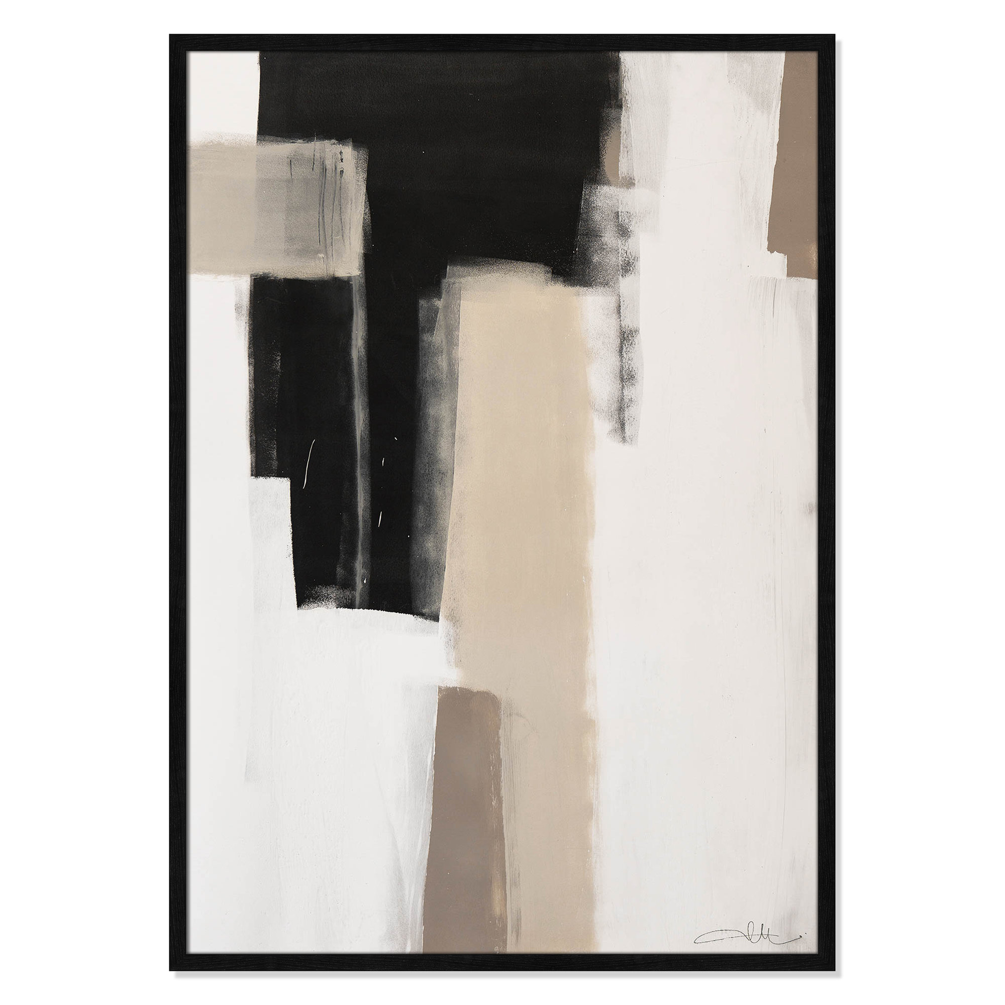 Earth Scapes I by Casa Fine Arts, Black Slim Unmatted Picture Framed, 41.5" H x 29.5" W x 1.25" D