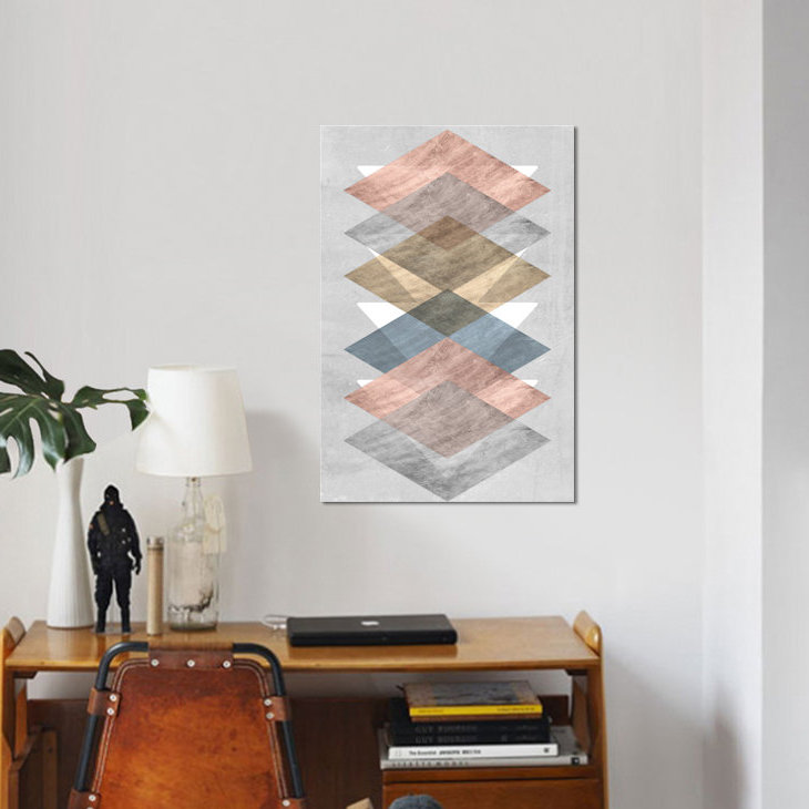 «Diamond Allign II», impression sur toile, H 26 po x l 18 po x P 1,5 po, Toile tendue, Pas de tapis