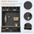 Farmhouse Hall Tree with Wide Storage Bench, 13 Compartments & 6 Hooks, Black-1567963091