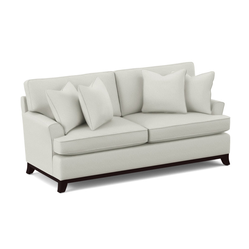 Oaks Way Sofa, Java Finish, White Performance Fabric; 0851-94