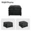 Canapé rembourré 3 pièces avec repose-pieds Drago-1722954136