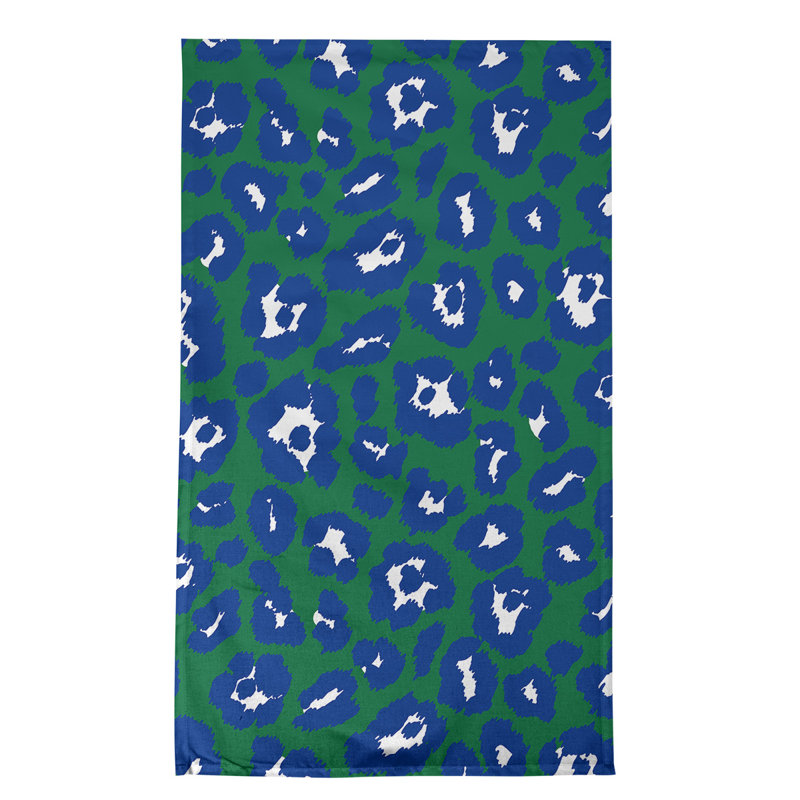 Serviette de thé Seattle, Mélange de coton, Vert / Bleu / Blanc
