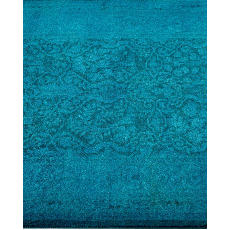 Tapis bleu / bleu sarcelle 2 pi 7 po x 21 pi 1 po Zaelyn