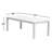 Tempo Rectangular Teak Outdoor Dining Table with Umbrella Hole