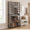 Abbi 48-60 Pair Stackable Shoe Rack,  with Adjustable Flat or Angled Shelves
