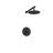 Brilliance Rainfall Shower Set with Round Shower Head and Round Valve, Matte Black-121486834