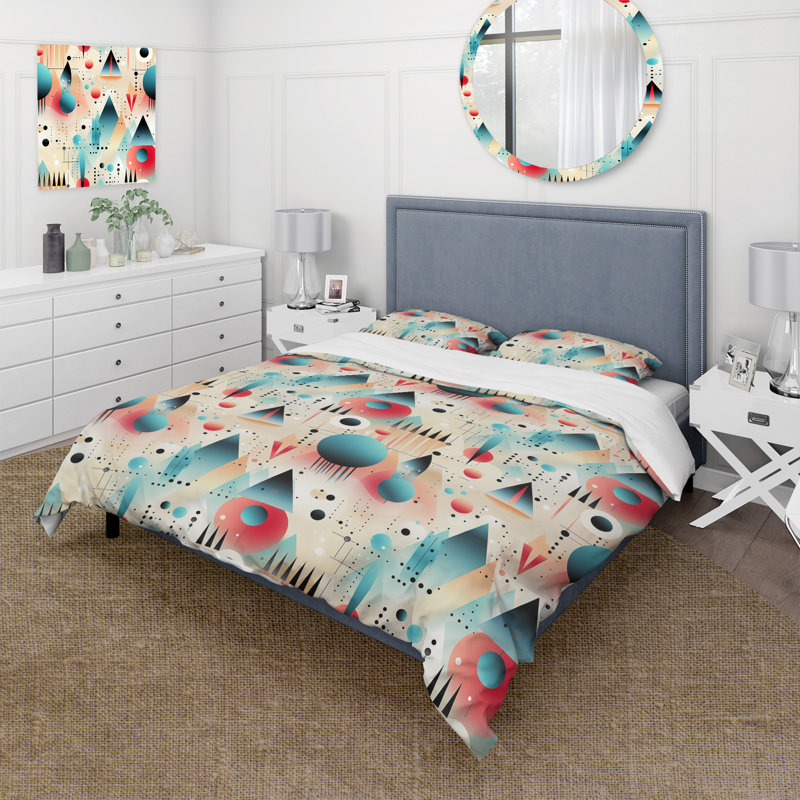 Ensemble de housse de couette Blue Funky, Housse de couette pour très grand lit et 2 très