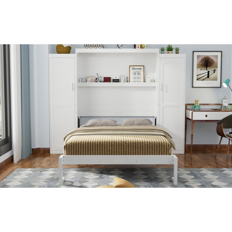 Armoire avec armoires Murphy, Grand, Blanc