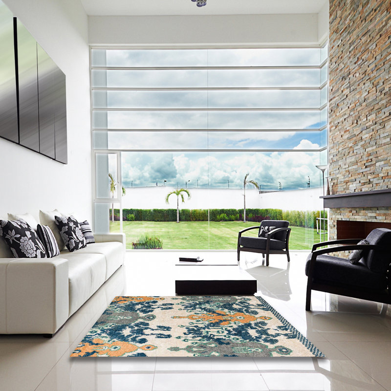 Tapis abstrait moderne 5231, Carré 6 pi