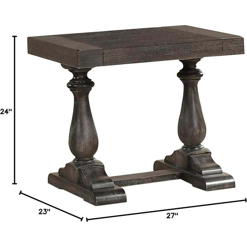 Table de bout en bois transitionnel