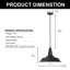 Luminaire suspendu en forme de dôme à 1 lumière Ranga