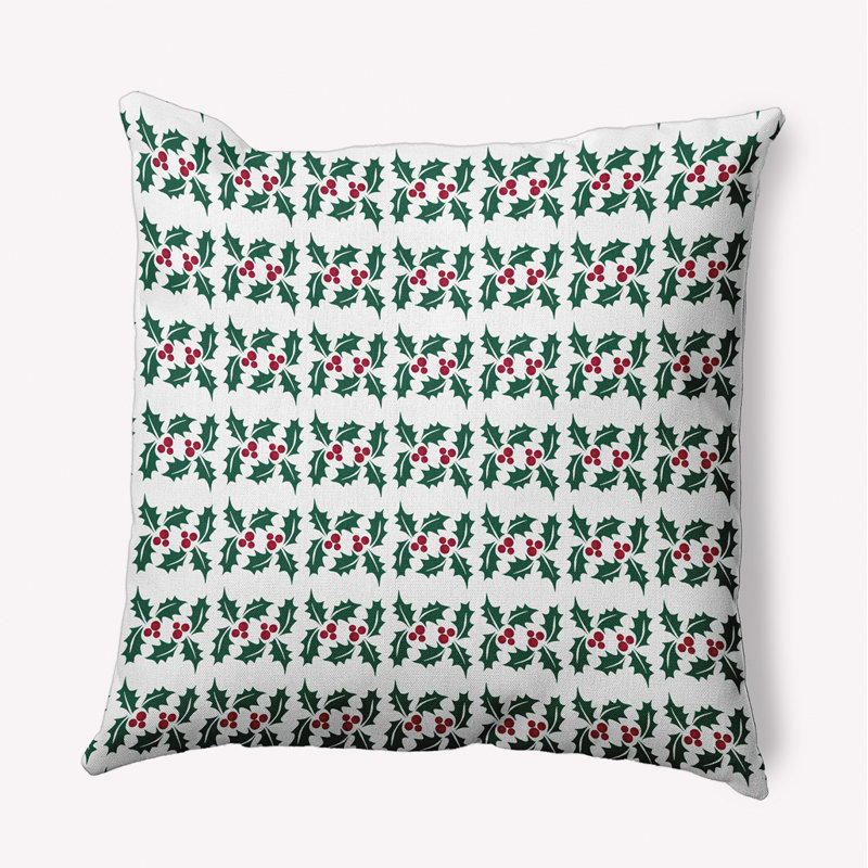 Coussin décoratif en polyester rayé, 16 po x 16 po, Carré