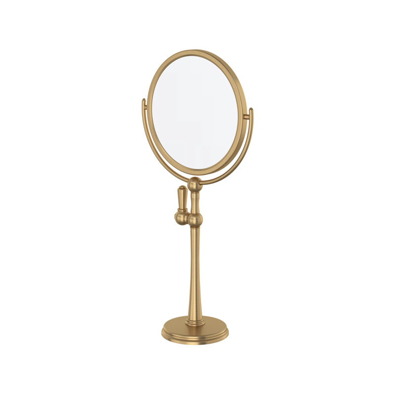 Perrin & Rowe® Freestanding Makeup Mirror, Polished Nickel