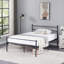YT 28cm Metal Bed Frame with Headboard/ Steel Slat Support/Mattress Foundation-1562938202