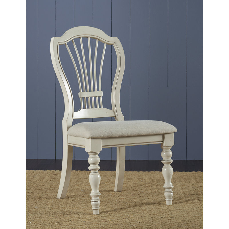 Chaise de salle à manger rembourrée Penix, Blanc d'antan