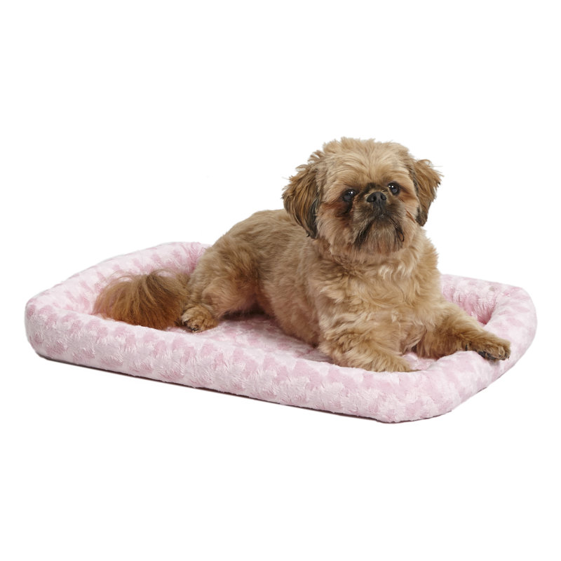 Lit pour animal de compagnie MidWest Homes for Pet, l 24 po x P 18 po x H 2,5 po, Rose
