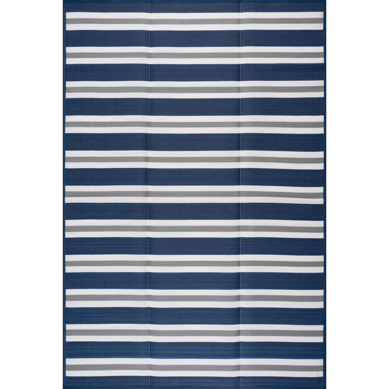 Nadja Striped Indoor / Outdoor Rug, Rectangle 5'11" x 8'11"