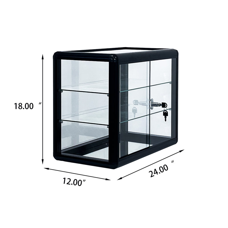 Tempered Glass Counter Top Display Showcase