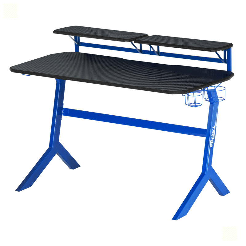 Caribe Metal Base Computer Desk, Blue
