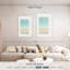 Avery turquoise abstrait sur fond blanc-108598859