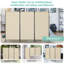 243cm W x 180cm H 3 - Panel Metal Folding Room Divider-707389401