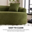 Canapé courbé désossé, canapé modulaire à compression de 110 po, vert haute densité, canapé-lit pour salon, salon, appartement, chenille